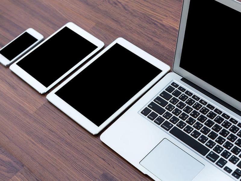 Smartphone, Tablets und Laptop